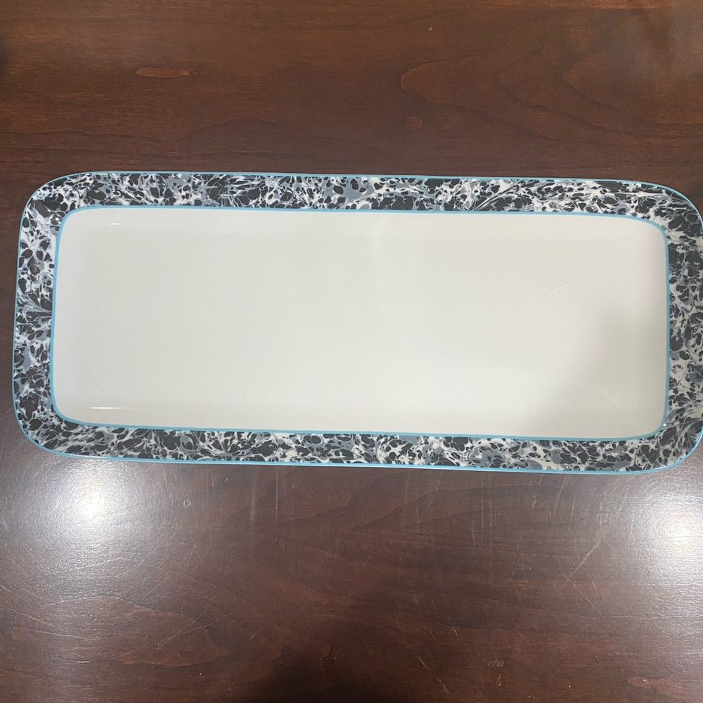 Discontinued, Rectangular Platter, Novella Deco Dream by Portmeirion Size 6x14
